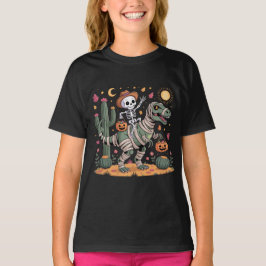 Camiseta Esqueleto Brincalhão e Dinossauro Múmia Feroz