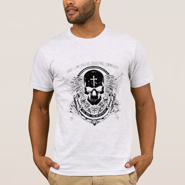Camiseta Esqueleto Cibernético Futurístico (Frente)