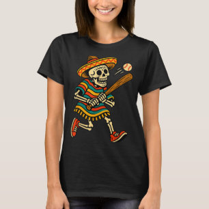 Camiseta Esqueleto cinco de mayo boné de beisebol fantasia