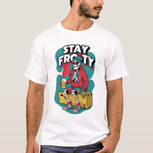 Camiseta Esqueleto com cerveja