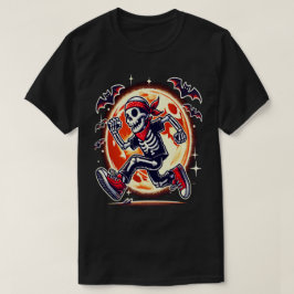 Camiseta Esqueleto com tênis - Halloween assustador