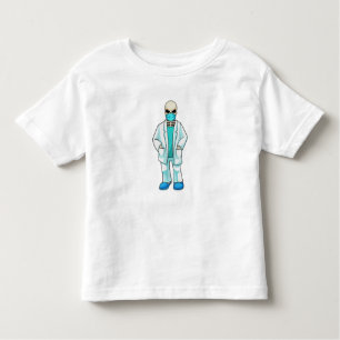 Camiseta Esqueleto como Médico com Máscara