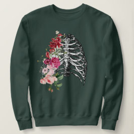 Camiseta Esqueleto Corpo da Flor Gráfico