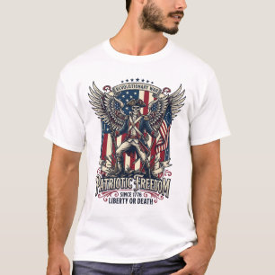 Camiseta Esqueleto da Guerra Revolucionária Patriótica Patr