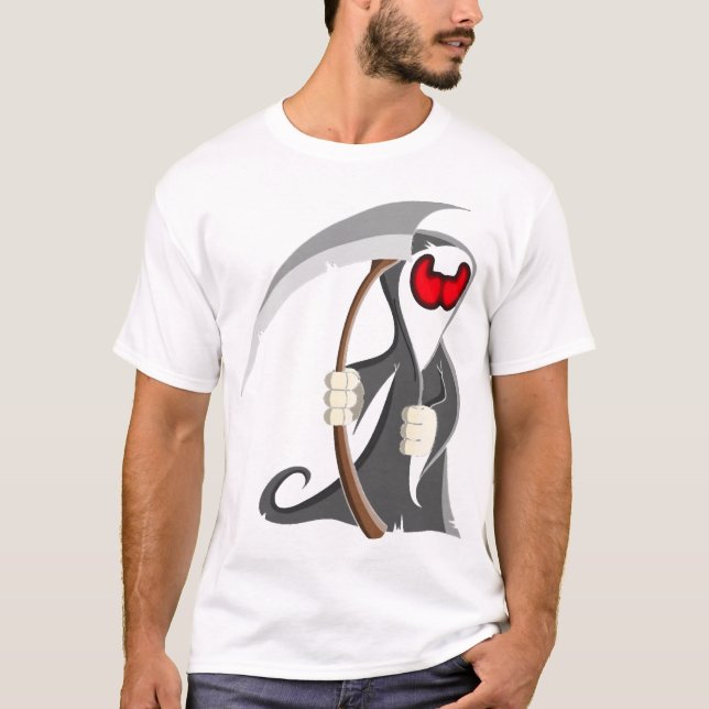 Camiseta Esqueleto da Morte do Dia das Bruxas (Frente)