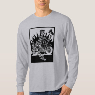 Camiseta Esqueleto da motocicleta
