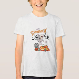 Camiseta Esqueleto Dançarino Engraçado e Pumpkins Feliz Dia