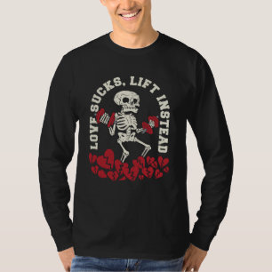 Camiseta Esqueleto de academia Cota anti amor Treino de con
