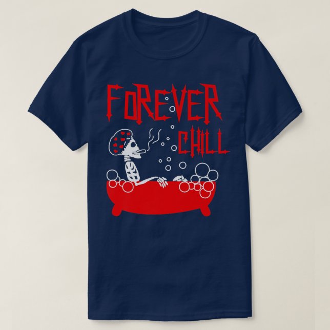 Camiseta Esqueleto de Banheta para Enchimento para sempre c (Frente do Design)