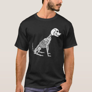 Camiseta Esqueleto de Cachorro Halloween Pet Horror Filhote