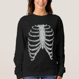Camiseta Esqueleto de Costela Humana de Desenho Animado Hal