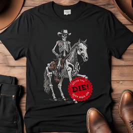 Camiseta Esqueleto de Cowboy de Cavalo Spooky