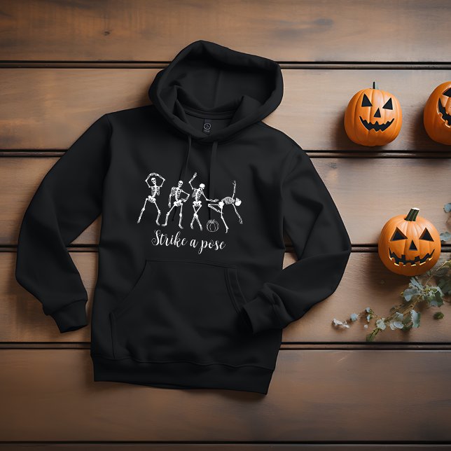 Camiseta Esqueleto de dança de Halloween Personaliza Texto  (Criador carregado)