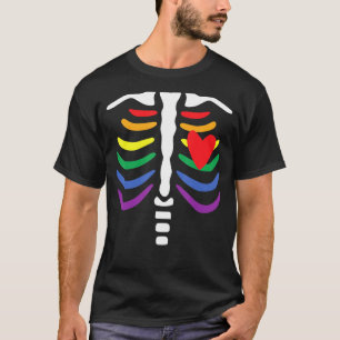 Camiseta Esqueleto de Dia das Bruxas do Orgt