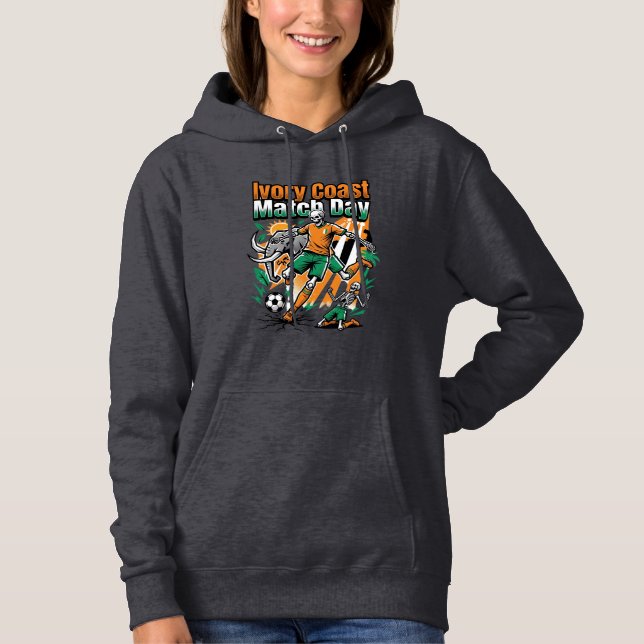 Camiseta Esqueleto de Dia de Partida da Costa do Marfim Nac (Frente)