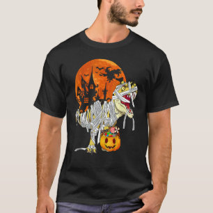 Camiseta Esqueleto de Dinossauro Assustador de Halloween 9