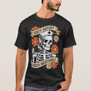 Camiseta Esqueleto de Enfermeira Mais ou Menos Ratchet Mais