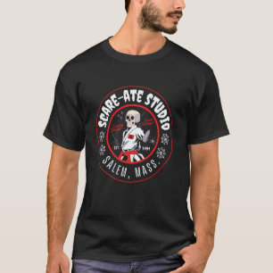 Camiseta Esqueleto de Estúdio de Terror do Halloween Engraç