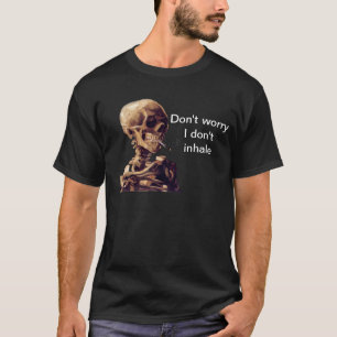 Camiseta Esqueleto de fumo por Van Gogh
