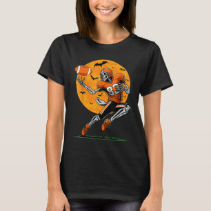 Camiseta Esqueleto de Futebol Americano Meninos Halloween F