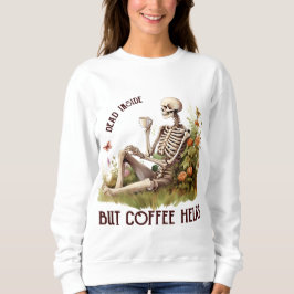 CAMISETA ESQUELETO DE HALLOWEEN COM CAFÉ