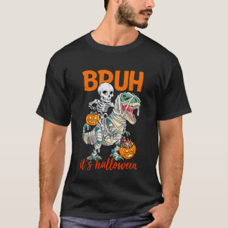 Camiseta Esqueleto de Halloween de 2019 andando de Dinossau