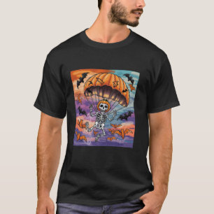 Camiseta Esqueleto de Halloween de Paraquedismo
