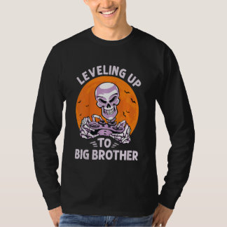 Camiseta Esqueleto de Halloween Infantil Subindo de Nível p