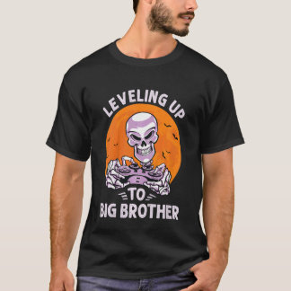 Camiseta Esqueleto de Halloween Infantil Subindo de Nível p
