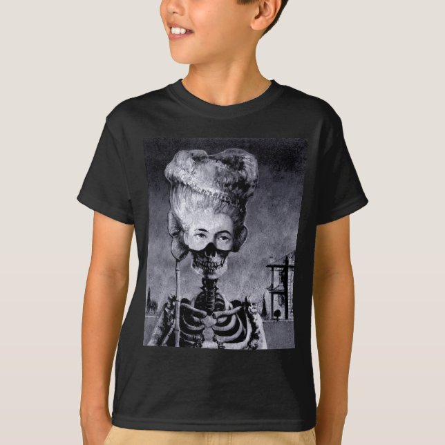 Camiseta Esqueleto de Halloween Mascarado Gótico (Frente)