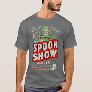 Camiseta Esqueleto de Halloween Retro Terror Filme Meia-Noi