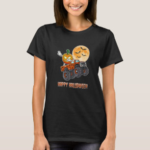 Camiseta Esqueleto de Halloween Zumbi andando de Caminhão M