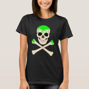Camiseta esqueleto de lodo do crânio de halloween