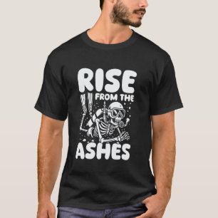 Camiseta Esqueleto de mergulhador incrível mergulho snorkel