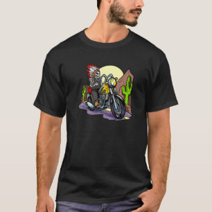 Camiseta Esqueleto De Motociclismo Biker No Motociclismo