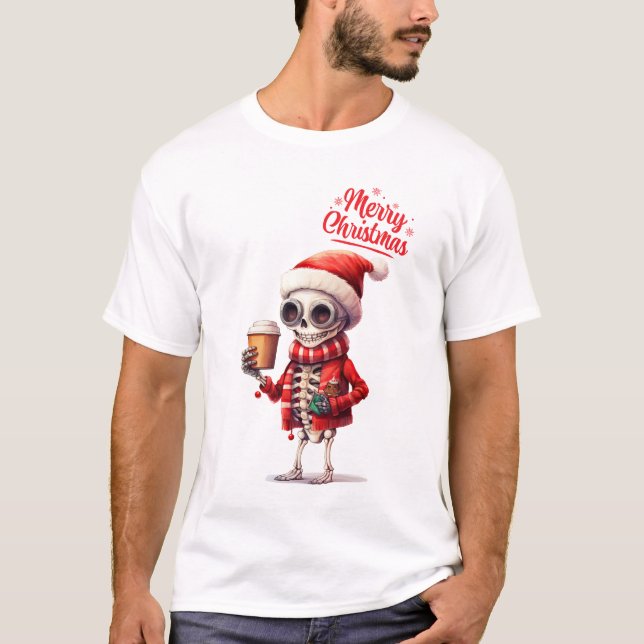 Camiseta Esqueleto de Natal (Frente)