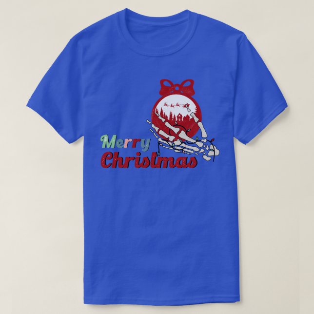 Camiseta Esqueleto de natal 2 (Frente do Design)