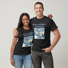 Camiseta Esqueleto de Natal Assustador de Esqui