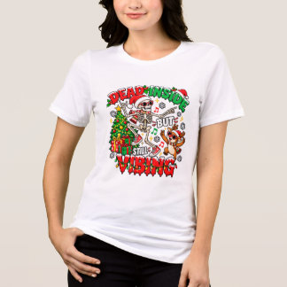 Camiseta Esqueleto de Natal Morto por Dentro, Mas Ainda Vib
