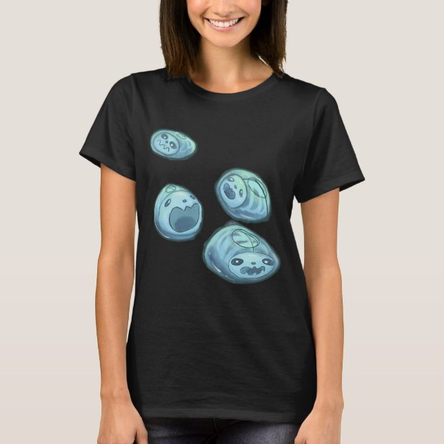 Camiseta Esqueleto de Panda Ascídia - Padrão Fofo de Ascídi (Frente)