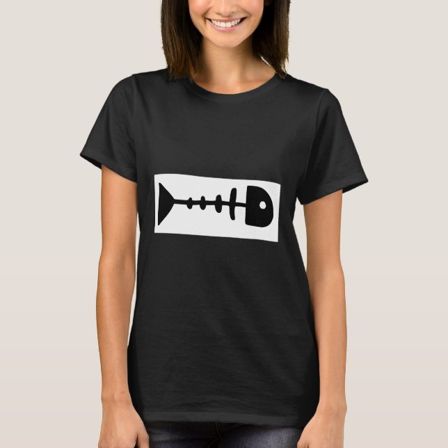 Camiseta Esqueleto de Peixe morto (Frente)