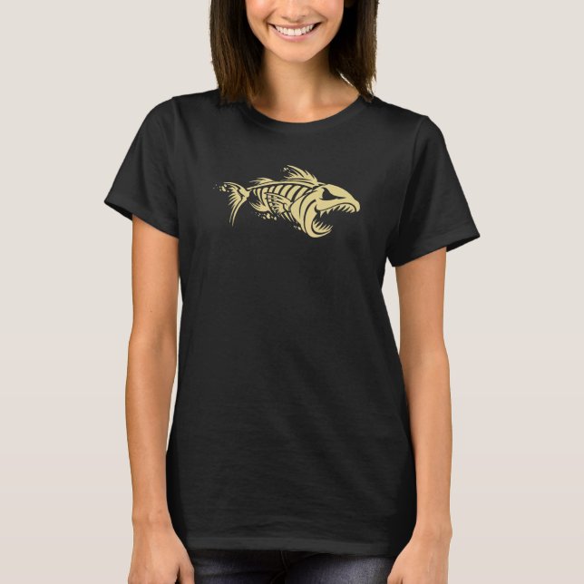 Camiseta Esqueleto de Peixe Osso (Frente)