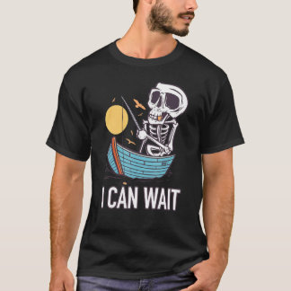 Camiseta Esqueleto de Pesca Posso Esperar