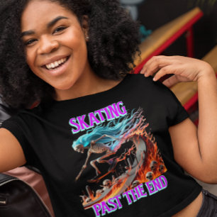 Camiseta Esqueleto De Pico De Fiery Uma Corrida De Desmoron