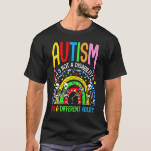 Camiseta Esqueleto de quebra-cabeça de conscientização sobr