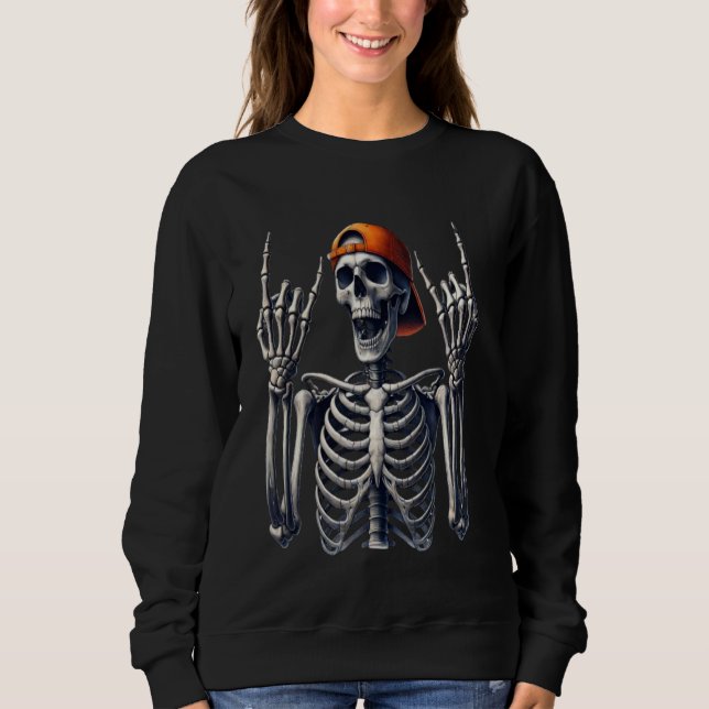 Camiseta Esqueleto de Rock 'n' Roll (Frente)