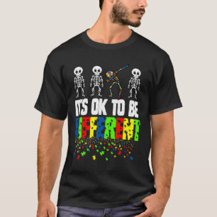 Camiseta Esqueleto De Sensibilização Autismo Está Tudo Bem 