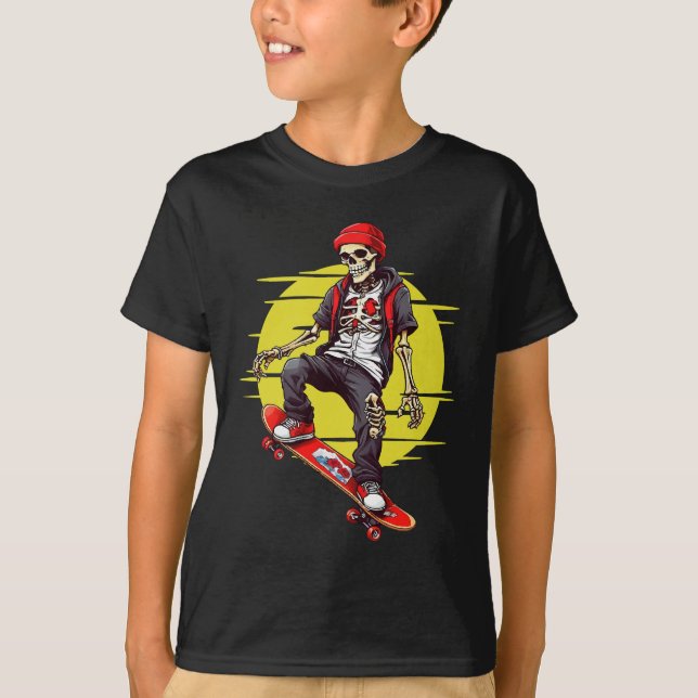 Camiseta Esqueleto de Skate (Frente)