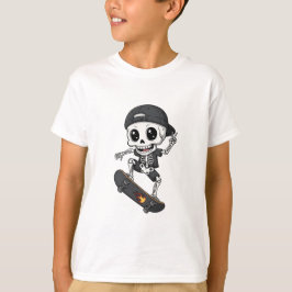 Camiseta Esqueleto de Skater Legal Chibi Streetwear para Cr