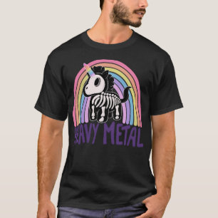 Camiseta Esqueleto de Unicórnio de Metal Pesado